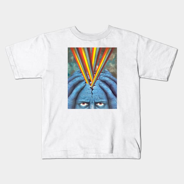 Blue Rock Migraine Kids T-Shirt by MoonPatrol